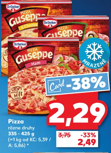 Dr. Oetker Guseppe Pizza rôzne druhy mrazená