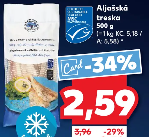 K-Classic Aljašská treska mrazená