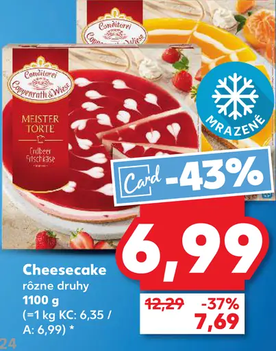 Mester Torte Cheesecake rôzne druhy mrazený