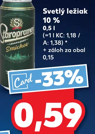 Staropramen Svetlý ležiak 12% plechovka