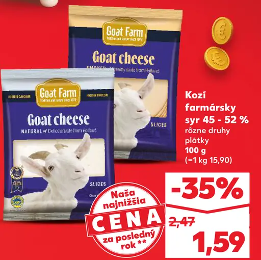 Goat Farm kozí syr plátky