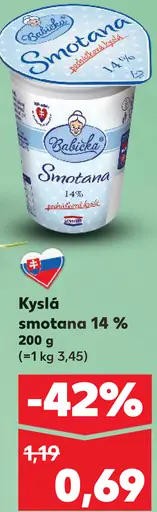 BABIČKINA VOĽBA kyslá smotana 14 %