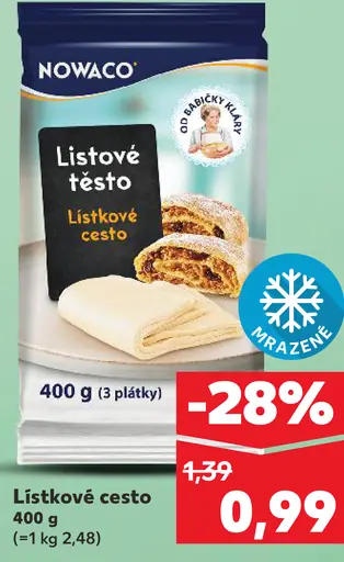 Nowaco lístkové cesto