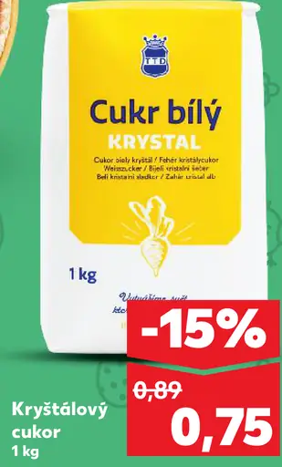Korunný Cukor biely kryštál