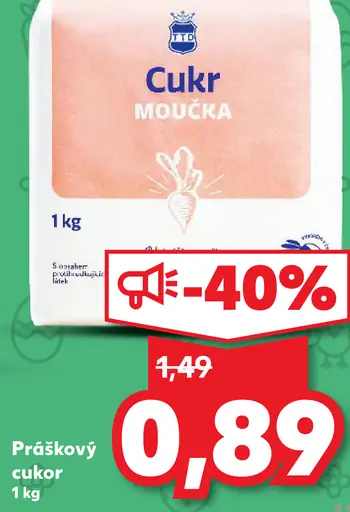 Korunný Cukor moučka práškový