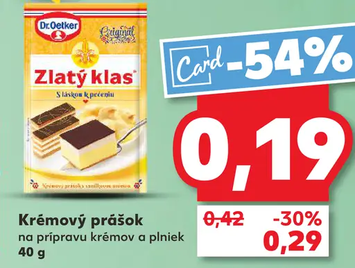 Dr. Oetker Zlatý klas krémový prášok