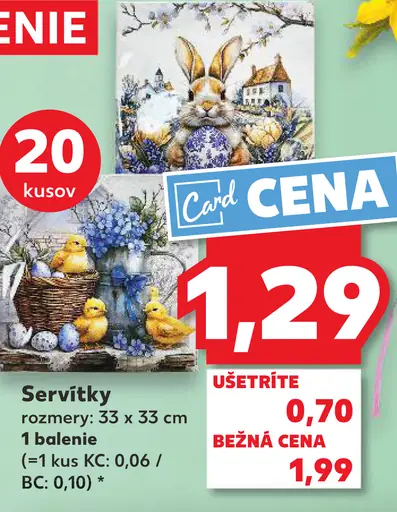 Veľkonočné dvojvrstvové servítky