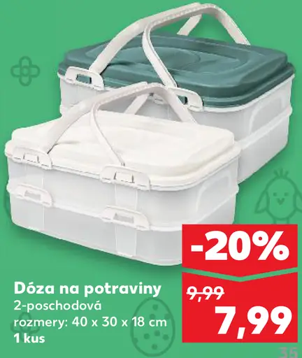 Dóza na potraviny 2-poschodová