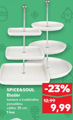 SPICE&SOUL Etažér z kvalitného porcelánu