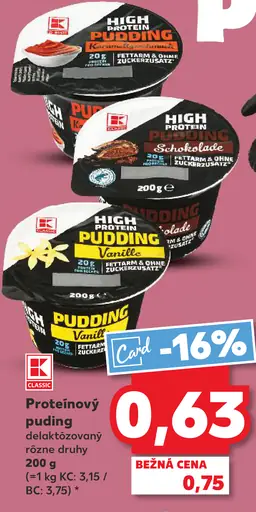 K-Classic High Protein puding dezertkovaný rôzne druhy