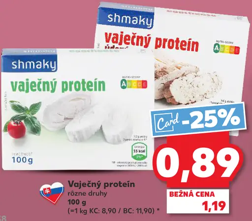 Shmaky vaječný proteín rôzne druhy