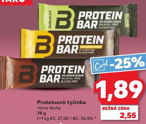 BodyFlex Protein Bar proteínová tyčinka rôzne druhy