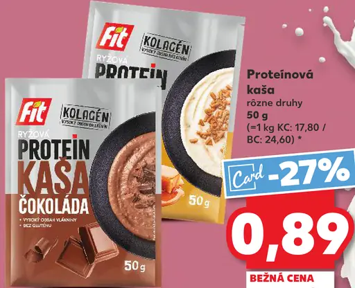 Fit Protein proteínová kaša rôzne druhy