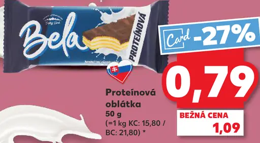 Bela Proteínová oblátka rôzne druhy