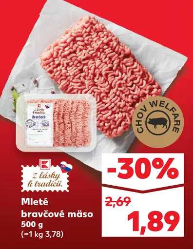 K-Classic Mleté bravčové mäso