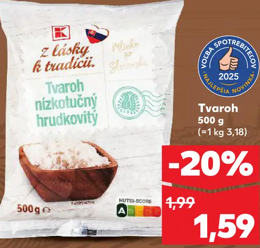 K-Classic Z lásky k tradícii Tvaroh nízkotučný hrudkovitý