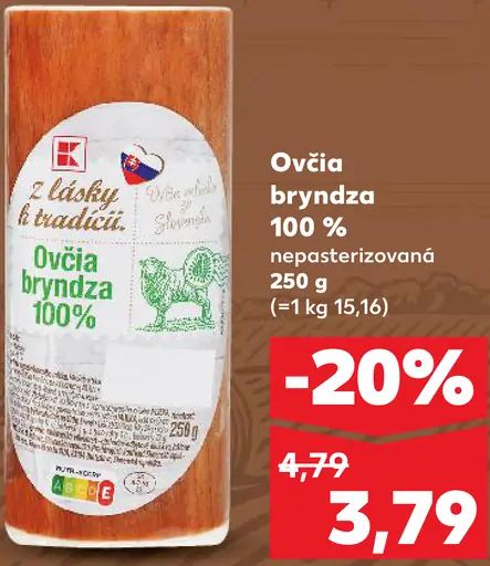 K-Classic z lásky k tradícii ovčia bryndza 100 % nepasterizovaná