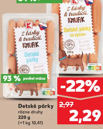 K-Classic Detské párky