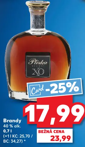 Pitíška XO brandy 40 % alk.