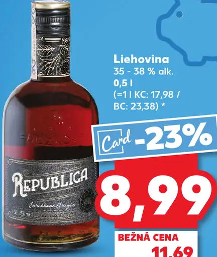Republica liehovina 35–38 % alk.
