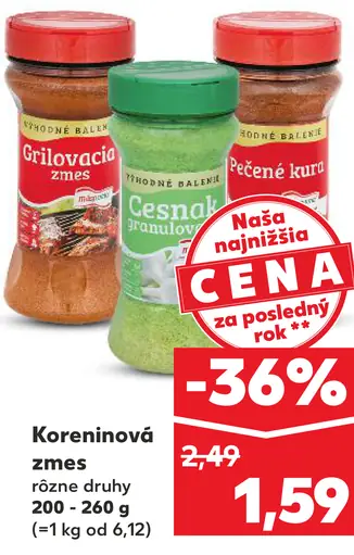 Koreninová zmes grilovacia, cesnaková, pečené kura