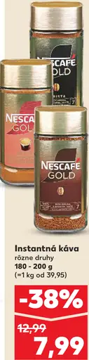 Nescafé Gold instantná káva 2 druhy