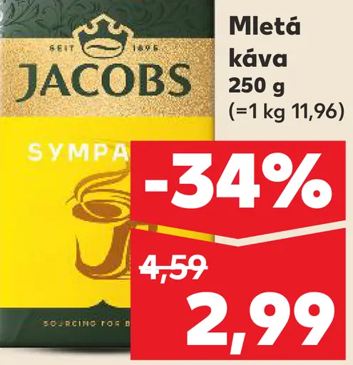 Jacobs mletá káva Sympatico