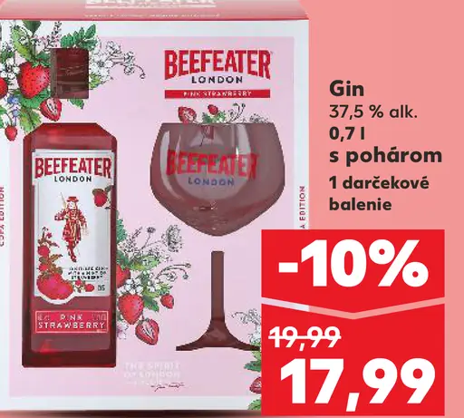 Beefeater gin s pohárom darčekové balenie