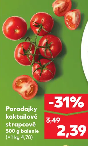 Paradajky koktailové strapcové
