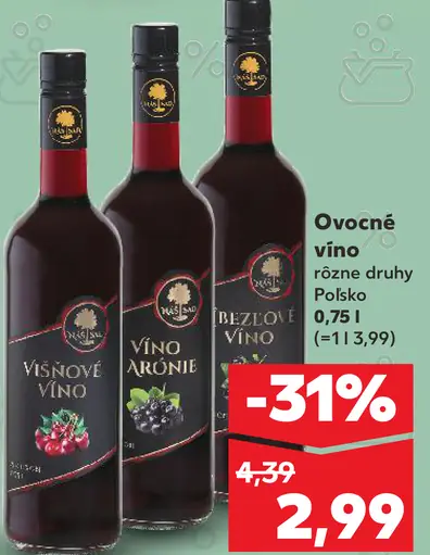 Viňo Markíza ovocné víno rôzne druhy