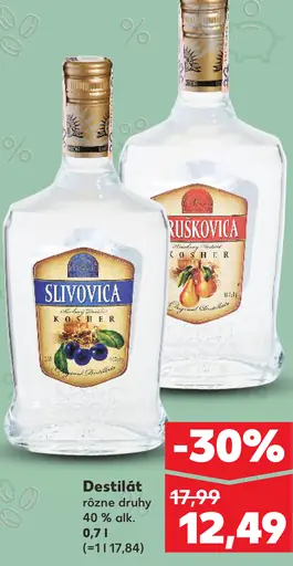 Kruskoviča a Slivovica destilát rôzne druhy