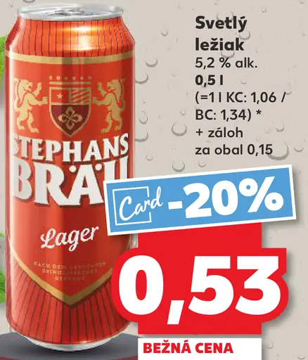 Stephans Bräu svetlý ležiak plechovka