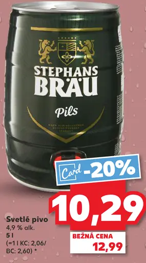 Stephans Bräu svetlé pivo plechovka