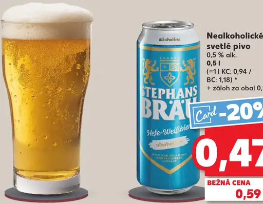 Stephans Bräu nealkoholické svetlé pšeničné pivo plechovka