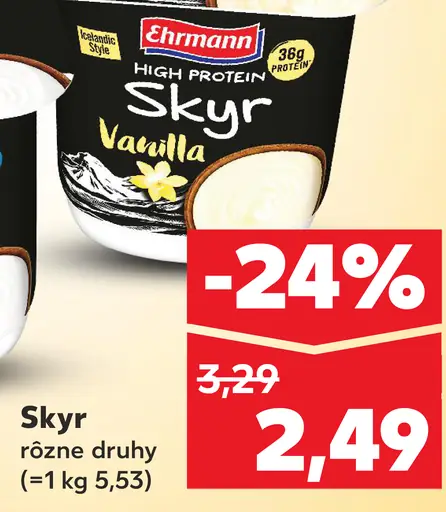 Ehrmann High Protein Skyr rôzne druhy
