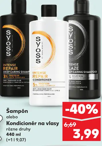 Syoss šampón alebo kondicionér na vlasy rôzne druhy