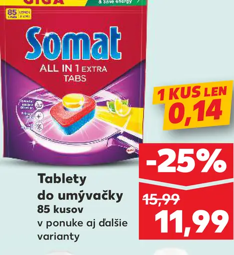 Somat tablety do umývačky rôzne druhy