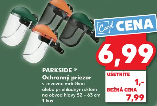 Parkside ochranný priezor s kovovou mriežkou alebo priehľadným sklom