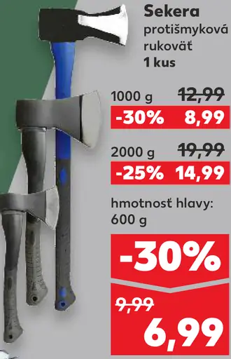 Sekera s protišmykovou rukoväťou