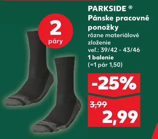 Parkside Pracovné ponožky