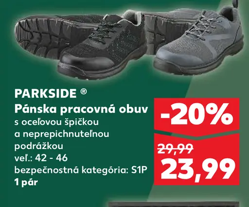 Parkside pánska pracovná obuv s oceľovou špičkou