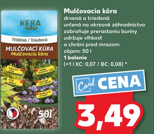 Kera mulčovacia kôra triedená