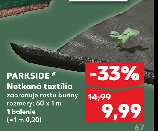 Parkside netkaná textília proti burine