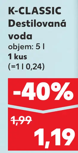 K-Classic Destilovaná voda