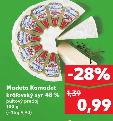 Madeta Kamadet kráľovský syr 48%