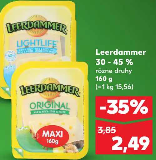 Leerdammer plátkový syr Lightlife