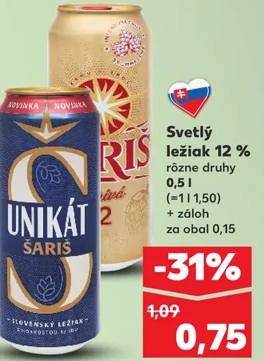 Svetlý ležiak 12% plechovka
