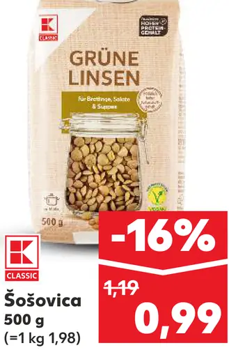 K-Classic Zelená šošovica