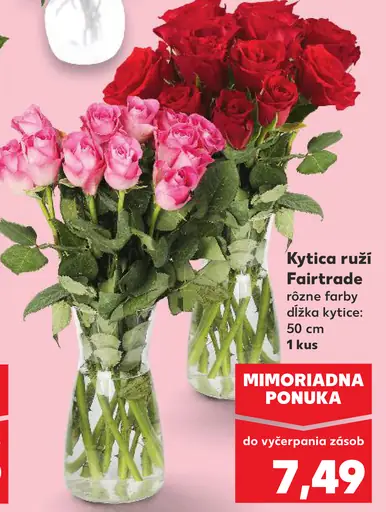 Kytica ruží Fairtrade rôzne farby