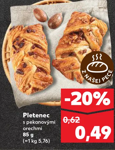 Pletenec s pekanovými orechmi